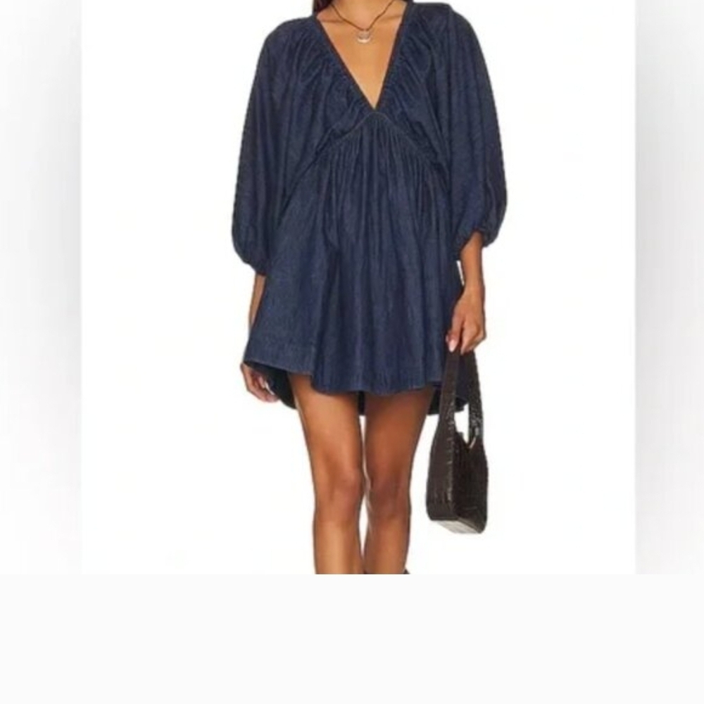 Free People Denim Blue Skirt